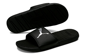 PUMA Cool Cat Sport Slippers Black/Silver 3 3039677