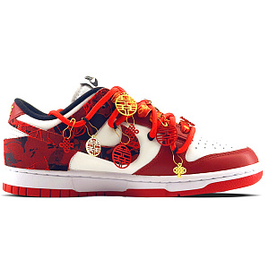 Nike Dunk Slip-Resistant Cushioning Abrasion-Resistant Low-Top Skateboard Shoes Unisex Red White 2 3039710