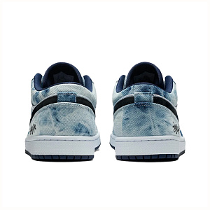 JORDAN Air JORDAN 1 Vintage Basketball Shoes Men Low-Top White Blue/Black 3 3040080