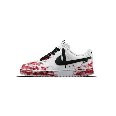 Nike Court Vision 1 Low Love Shock Anti-Slip Wear-Resistant Low-Top Skateboard Shoes Women's Red White