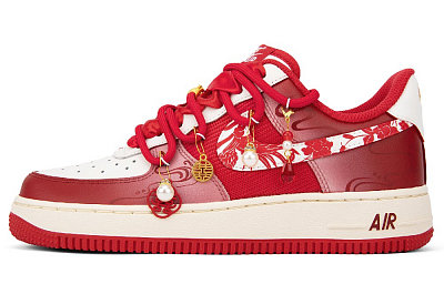 Nike Air Force 1 Slip Resistant, Abrasion Resistant, Lightweight Low Top Skateboard Shoes Unisex White Red