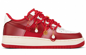 Nike Air Force 1 Slip Resistant, Abrasion Resistant, Lightweight Low Top Skateboard Shoes Unisex White Red 1 3040157