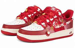 Nike Air Force 1 Slip Resistant, Abrasion Resistant, Lightweight Low Top Skateboard Shoes Unisex White Red 2 3040158