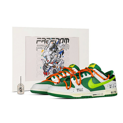 Nike Dunk Low Year Of The Dragon Limited Edition Mechanical Panda Low-Top Skateboard Shoes Men's White Green