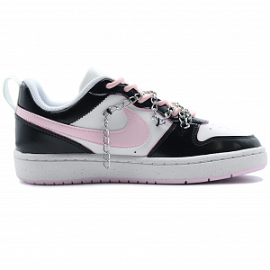 Nike Court Borough Low top Skateboard Shoes GS Black Pink 2 3040821