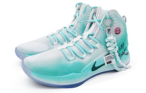 Nike Hyperdunk X Shock Absorbers Slip Resistant Abrasion Resistant Mid Top Basketball Shoes Men's Green White 2 3041021