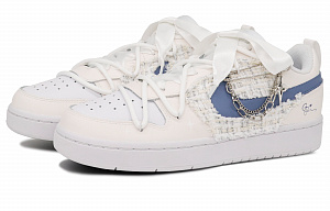 Nike Court Borough Low Frenzied Creation Silent Stars Slip-Resistant Low-Top Skateboard Shoes Women's Ecru 2 3041028