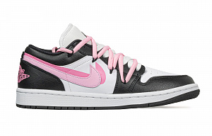 Jordan Air Jordan 1 'Panda' Anti-Slip Wear-Resistant Low-Top Skateboard Shoes Women's Black Pink 1 3041206