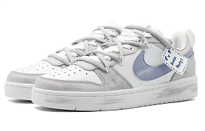 Nike Court Borough 2 Low top Skateboard Shoes Women's White Purple 2 3041433