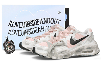 Nike Air Max Fusion Anti-Slip And Wear-Resistant Lightweight Low-Top Casual Shoes Women's Gray Pink