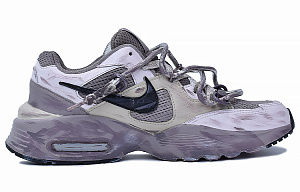 Nike Air Max Fusion Cushioning Anti-Slip Wear-Resistant Breathability Low-Top Running Shoes Women's Gray White Purple 1 3041826