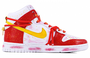Nike Dunk High Luck On Your Side SDS Abrasion Resistant Slip Resistant High Top Skateboard Shoes Unisex Red Yellow 1 3042331