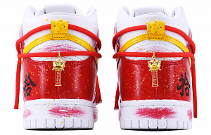 Nike Dunk High Luck On Your Side SDS Abrasion Resistant Slip Resistant High Top Skateboard Shoes Unisex Red Yellow 3 3042333