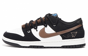 Nike Dunk Coverage Slip-Resistant Impact Resistance Wear-Resistant Low-Top Skateboard Shoes Women's Black Brown 1 3042372