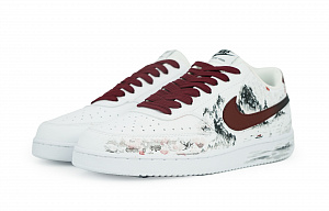Nike Court Vision 1 Low-Top Skateboard Shoes Men's White Red 2 3042773