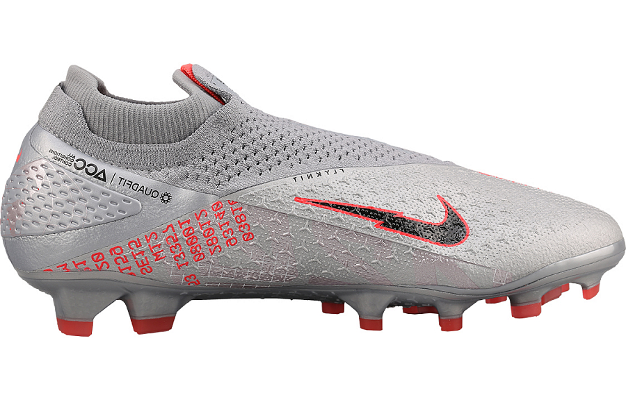 Nike Phantom Vision 2 Elite Df Fg Metallic Grey Crimson