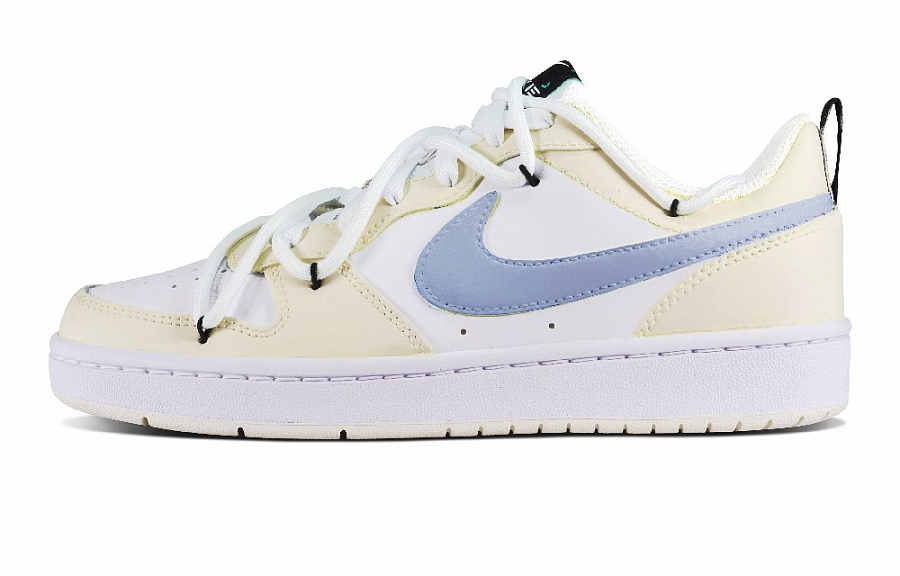 Nike Court Borough Series Coverage Anti-Slip And Wear-Resistant Balance Lightweight Low-Top Skateboard Shoes GS Beige