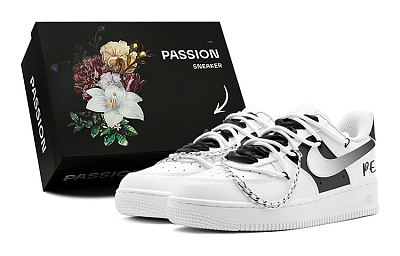 Nike Air Force 1 Low-Top Skateboard Shoes GS Black White