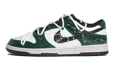 Nike Dunk Skateboard Shoes Men Low-Top White/Green