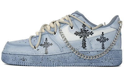 Nike Air Force 1 '07 Air Force 1 Low-Top Skateboard Shoes Men's Gray White