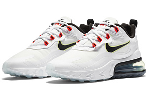 Nike Air Max 270 React White Crimson Women's 2 3054431