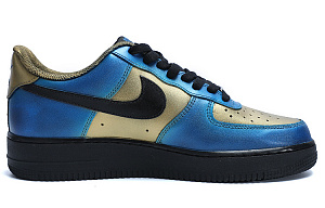 Nike Air Force 1 Slip Resistant, Abrasion Resistant, Lightweight Low top Skateboard Shoes Women's Blue Gold 1 3055748