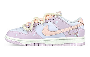 Nike Dunk Anti Slip Wear Resistant Low Top Skateboard Shoes Women's Blue Purple Pink 1 3055980