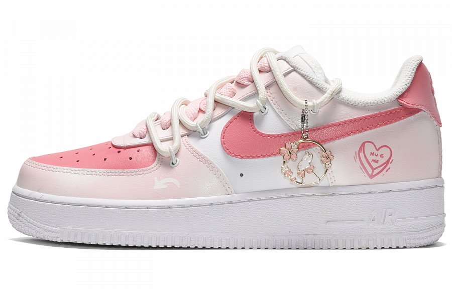 Nike Air Force 1 Skateboard Shoes Men Low-Top White Pink