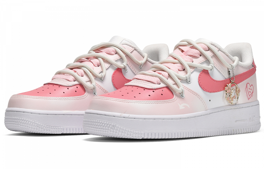 Nike Air Force 1 Skateboard Shoes Men Low-Top White Pink