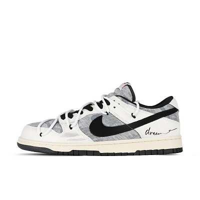 Nike Dunk Skateboard Shoes Unisex Low-Top Gray White