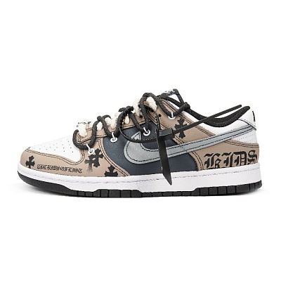 Nike Dunk Low Retro Low Top Skateboard Shoes Women's White Brown