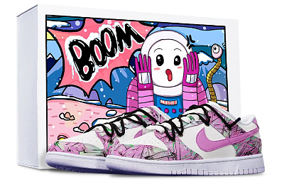 Nike Dunk Low Slip Resistant, Abrasion Resistant, Lightweight Low Top Skateboard Shoes GS Rose Red
