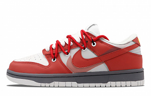 Nike Dunk Low Low-Top Skateboard Shoes Men's White Red 1 3057445