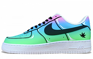 Nike Air Force 1 Low Top Skateboard Shoes Men's Pink Blue Green