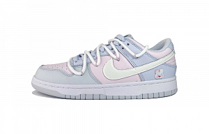 Nike Dunk Skateboard Shoes Women's Low-Top Green Blue Pink