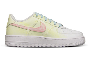 Nike Air Force 1 Slip-Resistant Cushioning Wear-Resistant Low-Top Skateboard Shoes GS Beige Pink 1 3057503