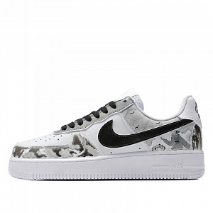 Nike Air Force 1 Low Top Skateboard Shoes Men's Black White Gray