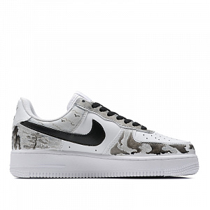 Nike Air Force 1 Low Top Skateboard Shoes Men's Black White Gray 1 3057509