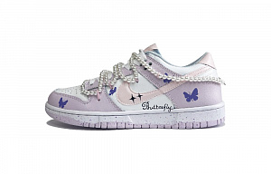 Nike Dunk Skateboard Shoes Women's Low-Top Purple/Blue