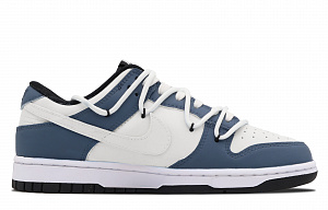 Nike Dunk Low Retro Low-Top Skateboard Shoes GS Blue White 1 3057534