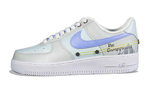 Nike Air Force 1 7 Slip-Resistant Low-Top Skateboard Shoes Men's Gray Purple Green 1 3057603