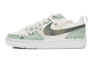 Nike Low 2 Low-Top Skateboard Shoes GS Green White 1 3057671