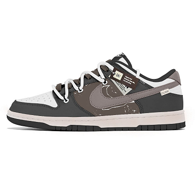 Nike Dunk Anti-Slip And Wear-Resistant Lightweight Low-Top Skateboard Shoes Unisex Black Brown
