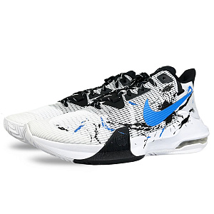 Nike Air Max Impact 3 Non-slip Wear-resistant Shock Absorption Low-Top Basketball Shoes Men's Black White Blue 2 3058466