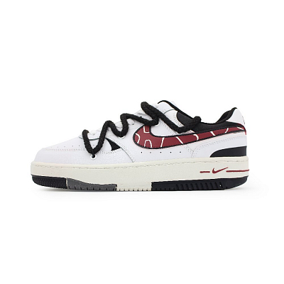 Nike Gamma Force Anti-Slip And Wear-Resistant Lightweight Low-Top Skateboard Shoes Women's Black White
