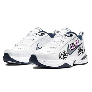 Nike Air Monarch 4 Anti-Slip And Wear-Resistant Height Increasing Low-Top Chunky Sneakers Unisex White 2 3058514