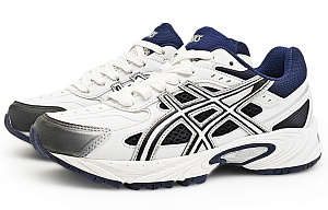 Asics Slip Resistant, Abrasion Resistant, Breathable Low Top Running Shoes Unisex Black White Blue 2 3058552