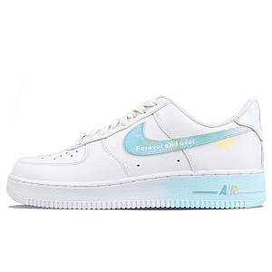 Nike Air Force 1 Anti-Slip Wear-Resistant Low-Top Skateboard Shoes Men's Blue White 1 3058577