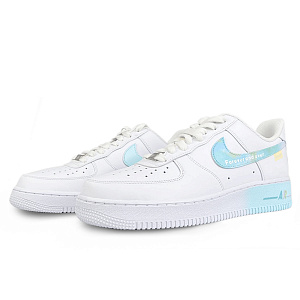 Nike Air Force 1 Anti-Slip Wear-Resistant Low-Top Skateboard Shoes Men's Blue White 3 3058579