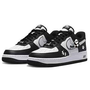 Nike Air Force 1 Slip Resistant Abrasion Resistant Low top Skateboard Shoes Unisex Black White 2 3058591